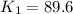 Mathematical equation: $K_1 = 89.6$