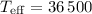 Mathematical equation: $T_{\rm eff} = 36\,500$