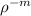 Mathematical equation: $\rho^{-m}$