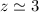 Mathematical equation: $z\simeq3$