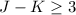 Mathematical equation: $J-K\ge3$