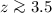 Mathematical equation: $z\ga 3.5$