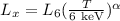 $L_{x} = L_{6} (\frac{T}{6~\rm keV})^{\alpha}$