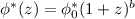 $\phi^\ast(z)= \phi^\ast_0 (1+z)^{b}$