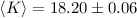 $\langle K\rangle=18.20\pm0.06$