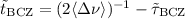 $\tilde{t}_\mathrm{BCZ}=(2\langle\Delta\nu\rangle)^{-1} -\tilde{\tau}_\mathrm{BCZ}$
