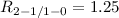 $R_{2-1/1-0} = 1.25$