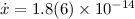 $\dot x=1.8(6)\times 10^{-14}$