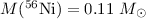 $M(^{56}{\rm Ni})=0.11~M_\odot$