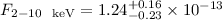 $F_{2{-}10~{\rm~keV}} = 1.24^{+0.16}_{-0.23} \times10^{-13}$