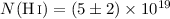 $N(\ion{H}{i})=(5\pm2)\times10^{19}$