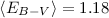 $ \langle E_{B-V}\rangle = 1.18~$