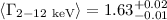 $\langle\Gamma_{\rm 2-12~keV}\rangle = 1.63^{+0.02}_{-0.01}$