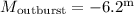 $ M_{\rm outburst} = -6.2^{\rm m}$