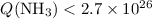 $Q(\hbox{NH}_3) < 2.7\times10^{26}$