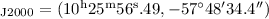 $_{\rm J2000}=(10^{\rm h}25^{\rm m}56^{\rm s}.49, -57^\circ48\arcmin34.4\arcsec)$