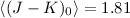 $\langle(J-K)_0\rangle = 1.81$