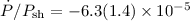 $\dot P/P_{\rm sh} = -6.3(1.4) \times 10^{-5}$