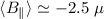 $\langle B_{\parallel}\rangle\simeq-2.5~\mu$