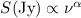 $S(\textrm{Jy}) \propto \nu^{\alpha}$