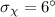 $\sigma_{\chi}=6^{\circ}$