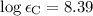 $\log\epsilon_{\rm C}=8.39$