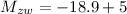 $M_{zw} = -18.9 +5$