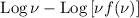 ${\rm Log}\,\nu-{\rm Log}\,[\nu f(\nu)]$