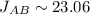 $J_{AB}\sim23.06$