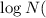 $\log N($