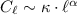 $C_\ell \sim \kappa\cdot\ell^{\alpha}$