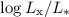 $\log{L_{\rm x}/L_{\rm *}}$