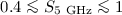 $0.4\la S_{5~{\rm GHz}}\la 1$