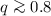 $q \ga 0.8$