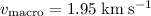Mathematical equation: $v_{{\rm {macro}}}=1.95 \; {\rm km} \; {\rm s}^{-1}$