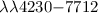 Mathematical equation: $\lambda\lambda4230{-}7712$