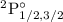 Mathematical equation: $^2\rm P\degr_{1/2, 3/2}$