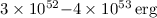Mathematical equation: $3 \times 10^{52}{-}4 \times 10^{53}\, \mathrm{erg}$