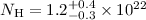 Mathematical equation: $N_{\rm H} = 1.2_{-0.3}^{+0.4} \times 10^{22}$