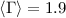Mathematical equation: $\langle \Gamma \rangle=1.9$