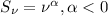 Mathematical equation: $S\sb{\nu} = \nu^{\alpha}, \alpha < 0$