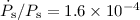 Mathematical equation: $\dot P_{\rm s}/P_{\rm s} = 1.6\times 10^{-4}$