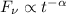 Mathematical equation: $F_{\nu} \propto t^{-\alpha}$