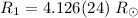 Mathematical equation: $R_1 = 4.126(24)~R_\odot$