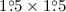 Mathematical equation: $1{\fdg}5\times 1{\fdg}5$