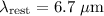 Mathematical equation: $\rm \lambda _{rest}=6.7~\mu m$