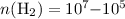 Mathematical equation: $n({\rm H_2}) = 10^7{-}10^5$