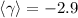 Mathematical equation: $\langle\gamma\rangle=-2.9$