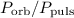 Mathematical equation: $P_{\rm orb}/P_{\rm puls}$