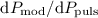 Mathematical equation: ${\rm d}P_{\rm mod}/{\rm d}P_{\rm puls}$